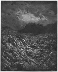 Gustave Doré Bible : Destruction des armées des Ammonites et des Moabites